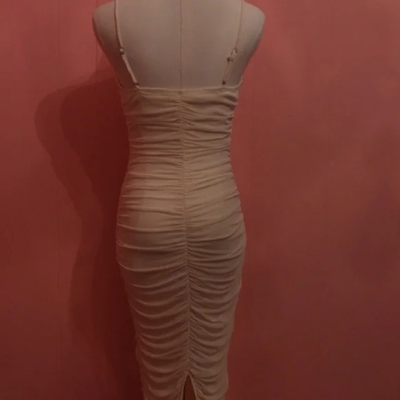 PRIVY Cream Ruched Dress - Picture 3 of 5